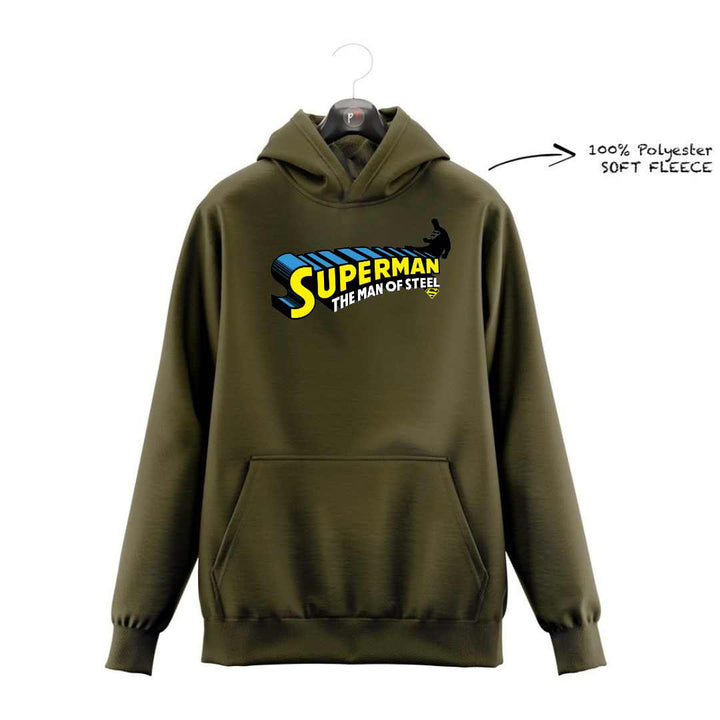 DTF -  MAN OF STEEL SUPERMAN WRITING HOODIE DTF032