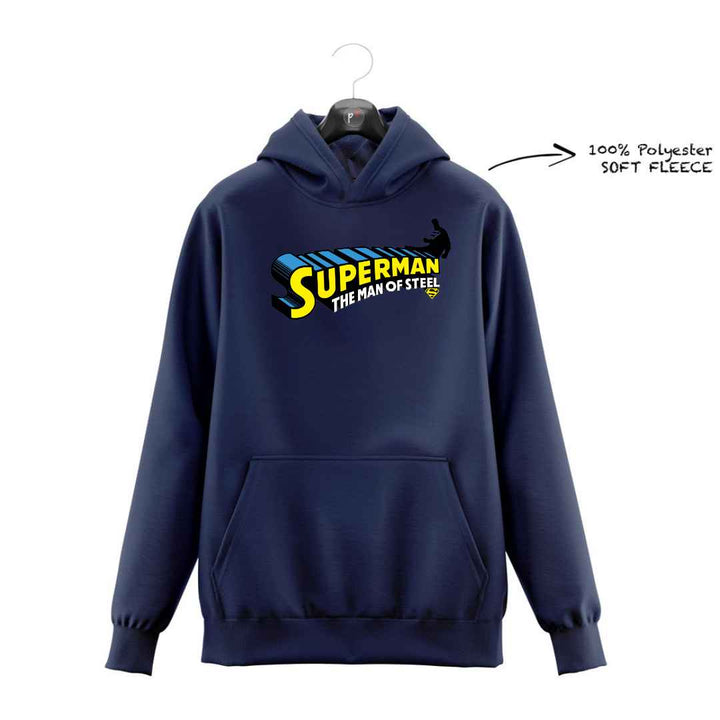 DTF -  MAN OF STEEL SUPERMAN WRITING HOODIE DTF032