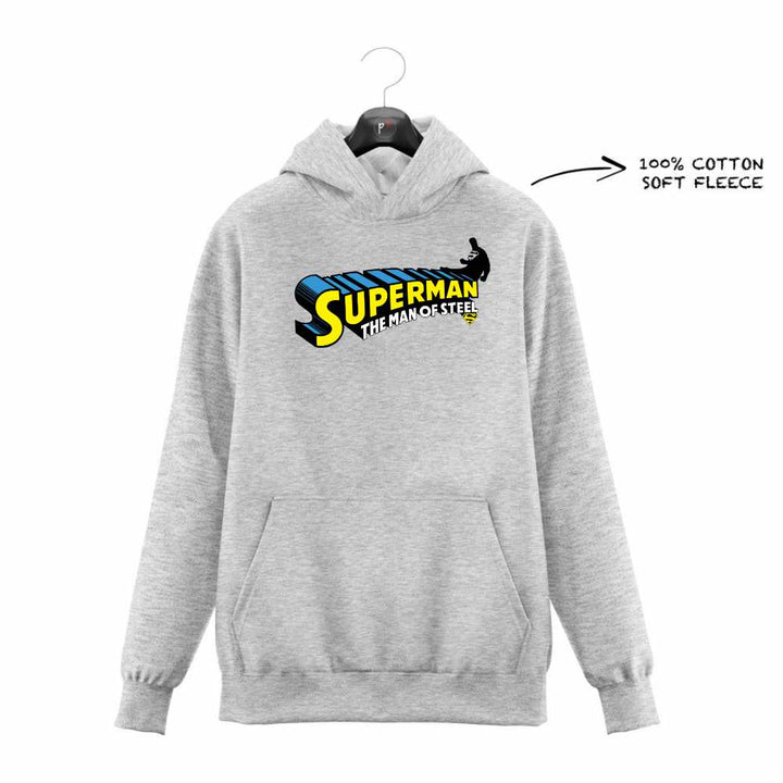 DTF -  MAN OF STEEL SUPERMAN WRITING HOODIE DTF032