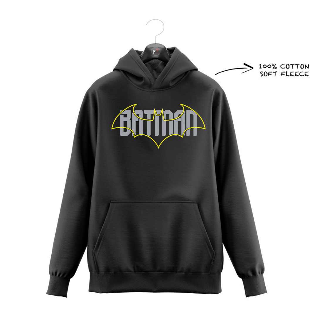 DTF - LEMON YELLOW BATMAN LOGO HOODIE DTF026