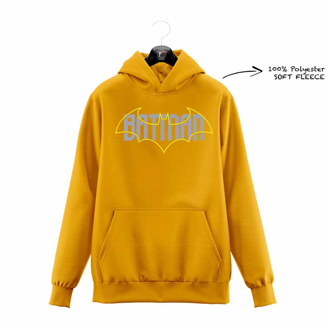 DTF - LEMON YELLOW BATMAN LOGO HOODIE DTF026