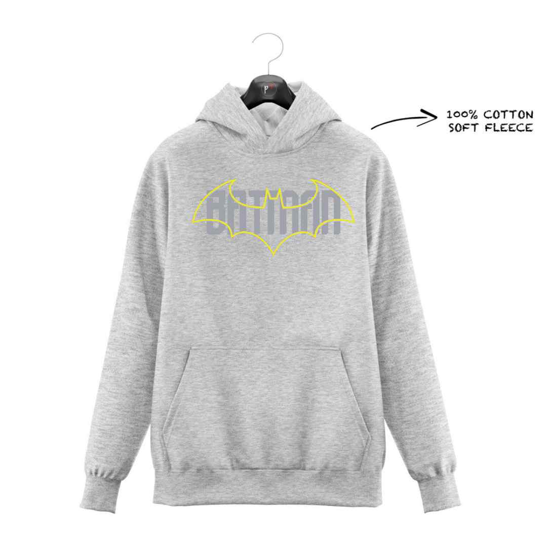 DTF - LEMON YELLOW BATMAN LOGO HOODIE DTF026