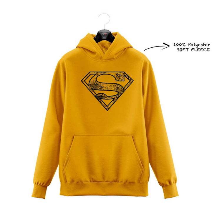 DTF - SUPERMAN BLACK HALF TONE LOGO HOODIE DTF025