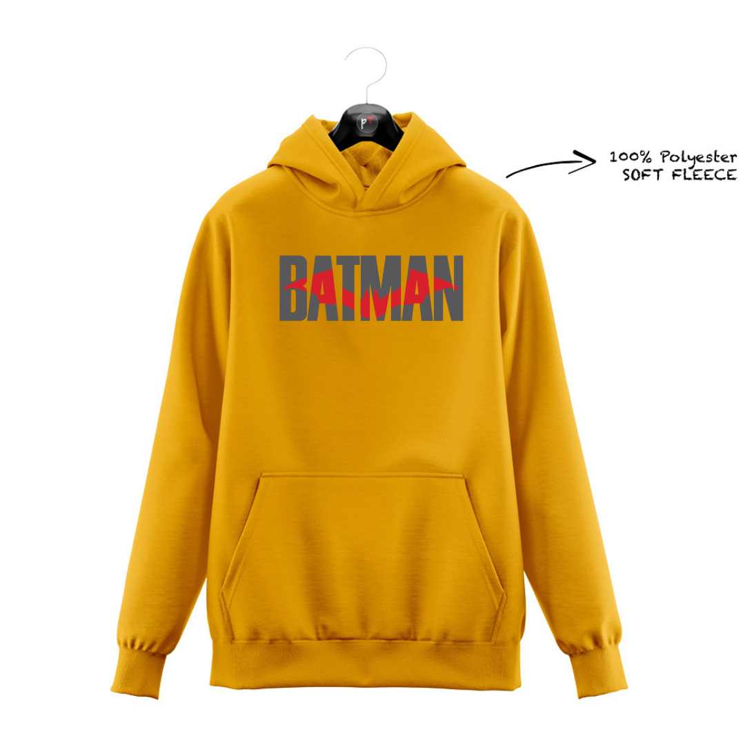 DTF - TWO TONE RED & GREY BATMAN LOGO HOODIE DTF022