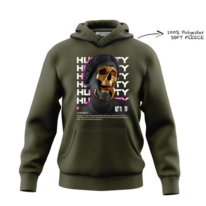 DTF -  HUMANITY GOLDEN SKULL HOODIE DTF029