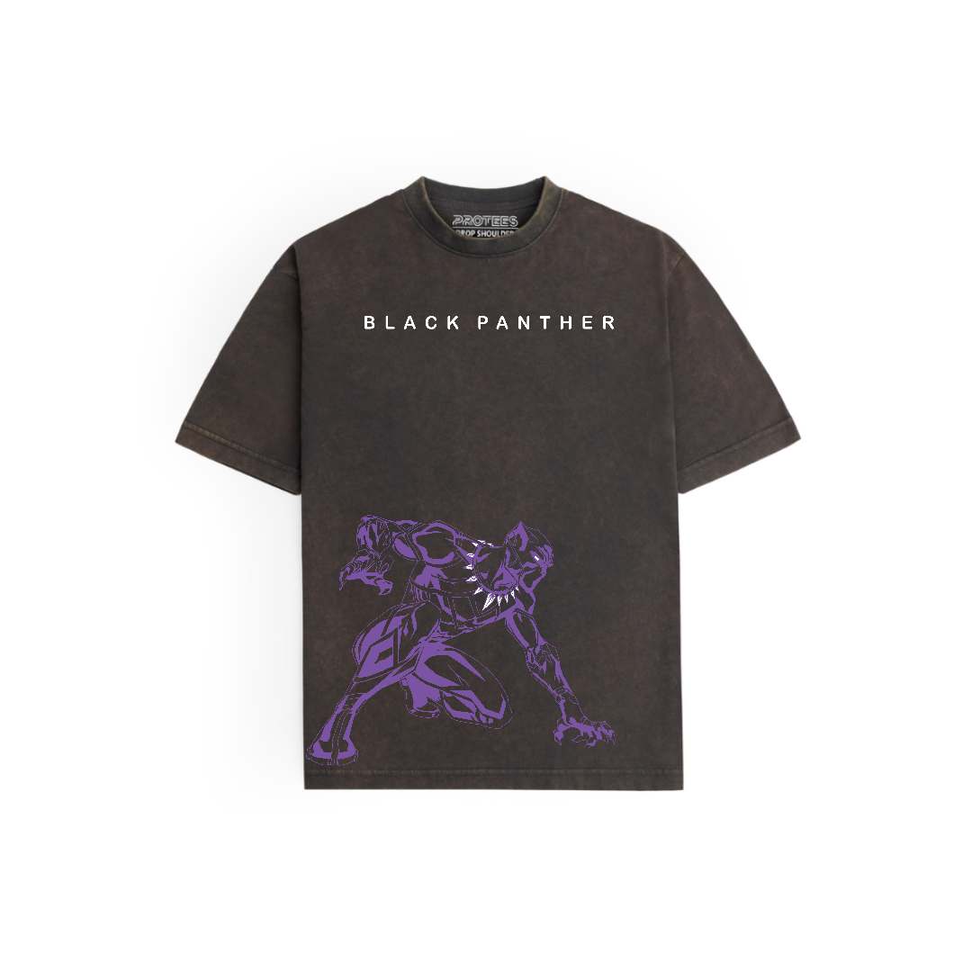 OVERSIZED TEE - BLACK PANTHER WRITING