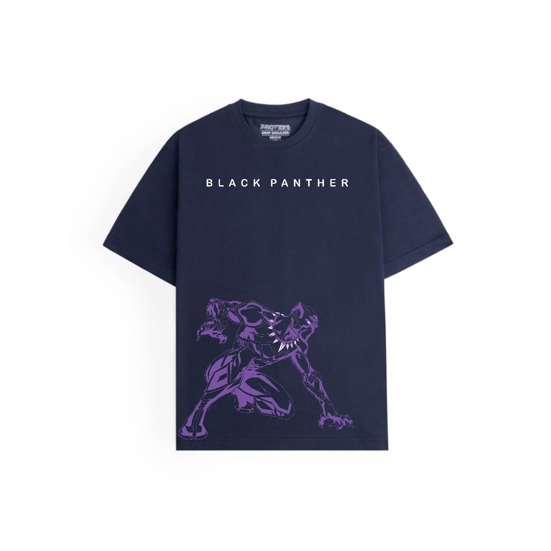 OVERSIZED TEE - BLACK PANTHER WRITING