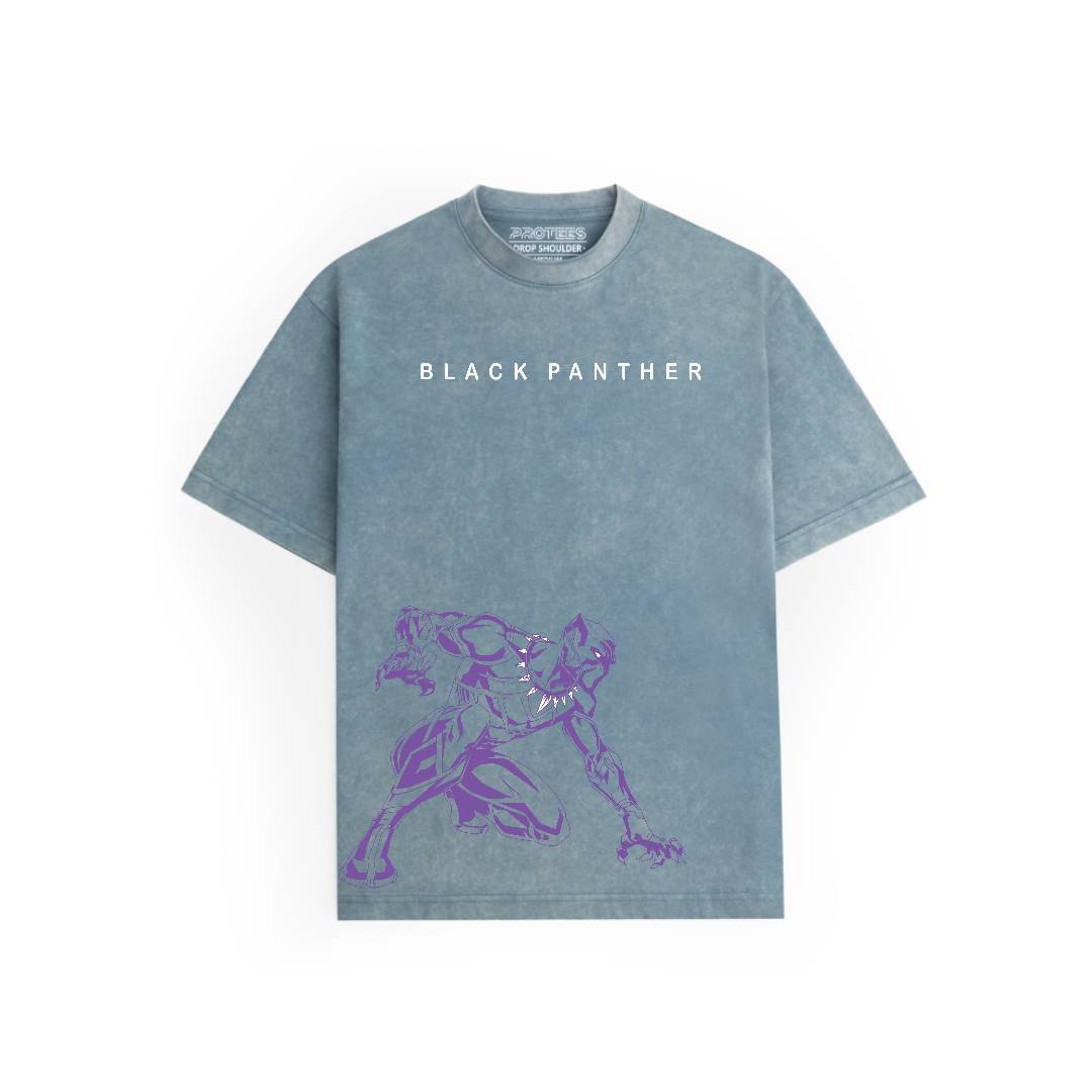 OVERSIZED TEE - BLACK PANTHER WRITING