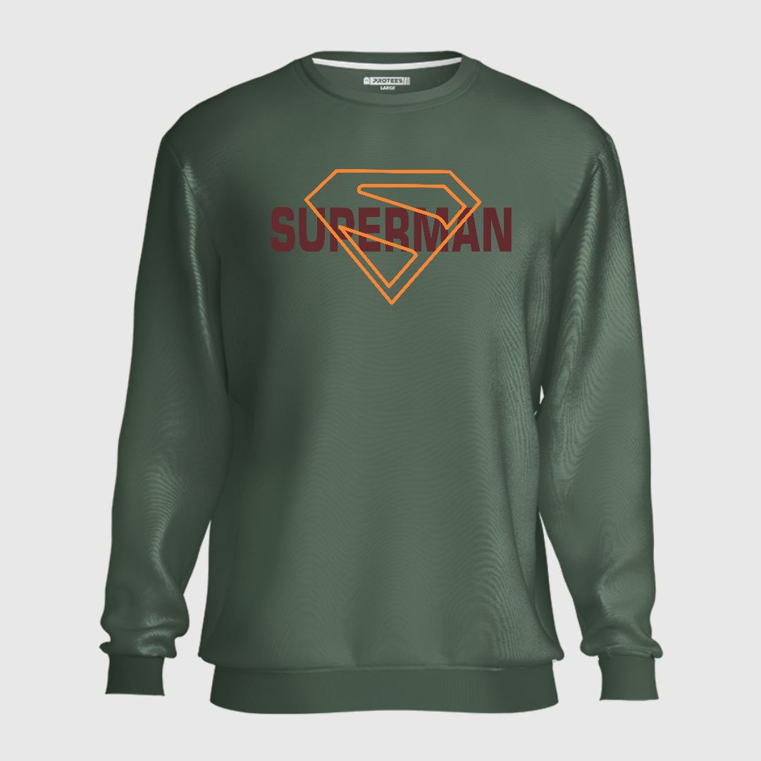 SUPERMAN YELLOW OUTLINE SWEATSHIRT