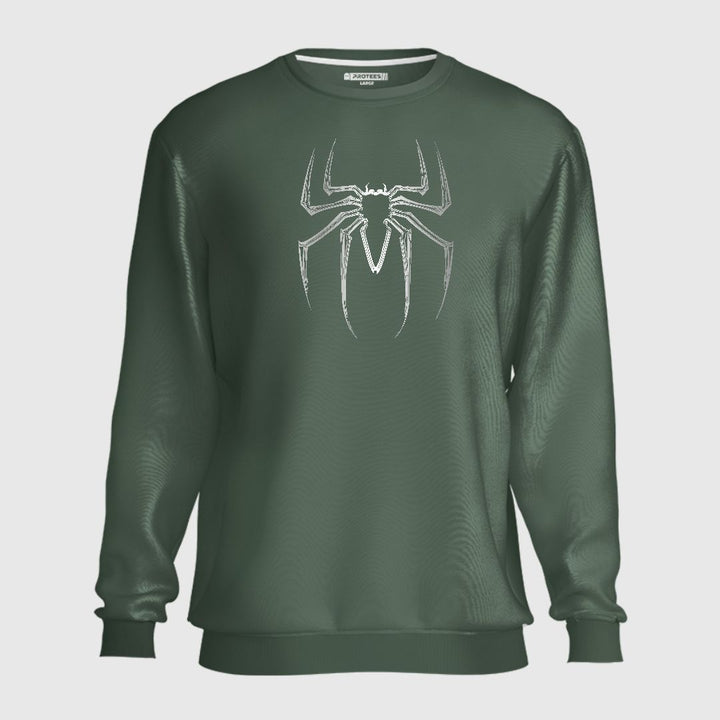 WHITE SPIDER LOGO SWEATSHIRT