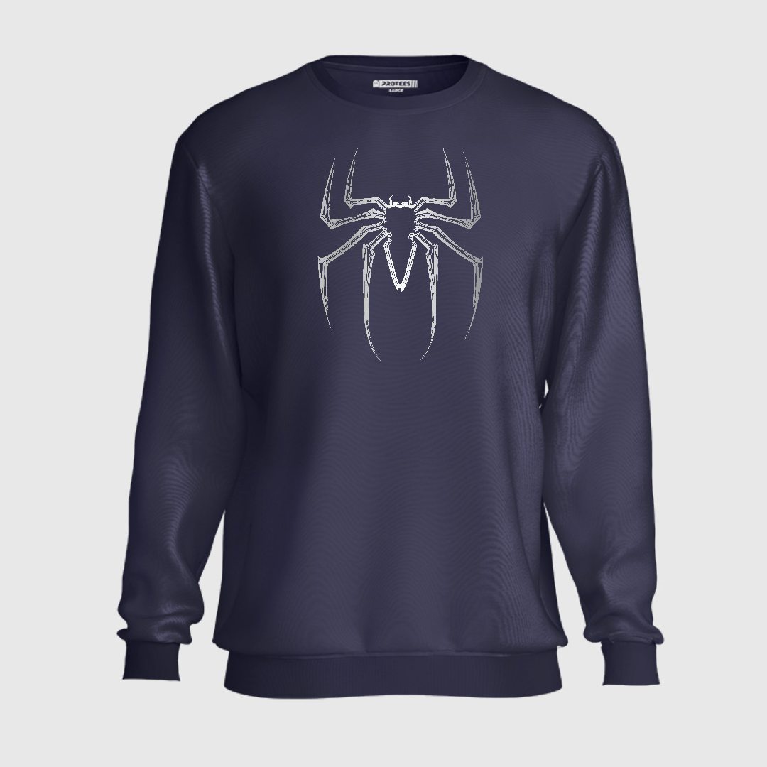 WHITE SPIDER LOGO SWEATSHIRT