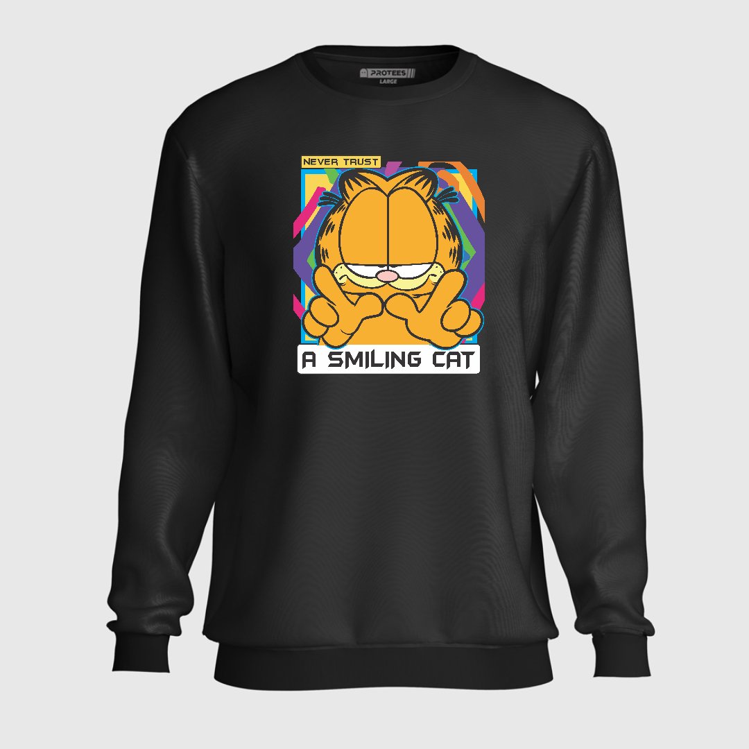 DTF - NEVER TRUST GARFIELD SWEATSHIRT