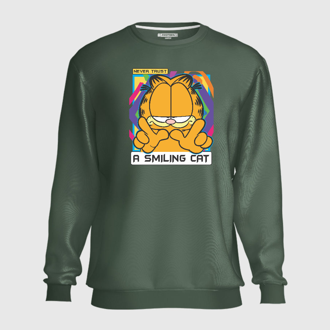 DTF - NEVER TRUST GARFIELD SWEATSHIRT