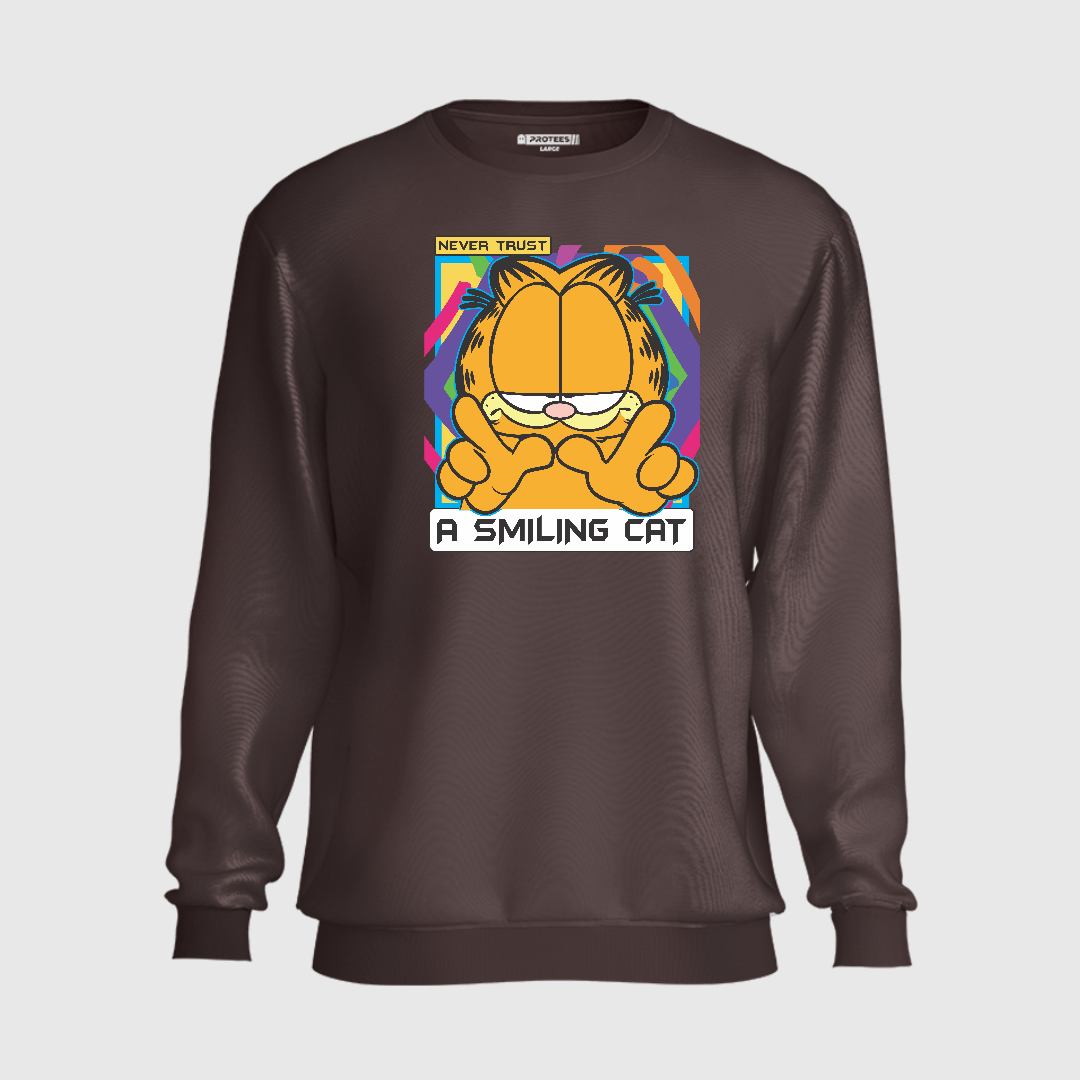 DTF - NEVER TRUST GARFIELD SWEATSHIRT