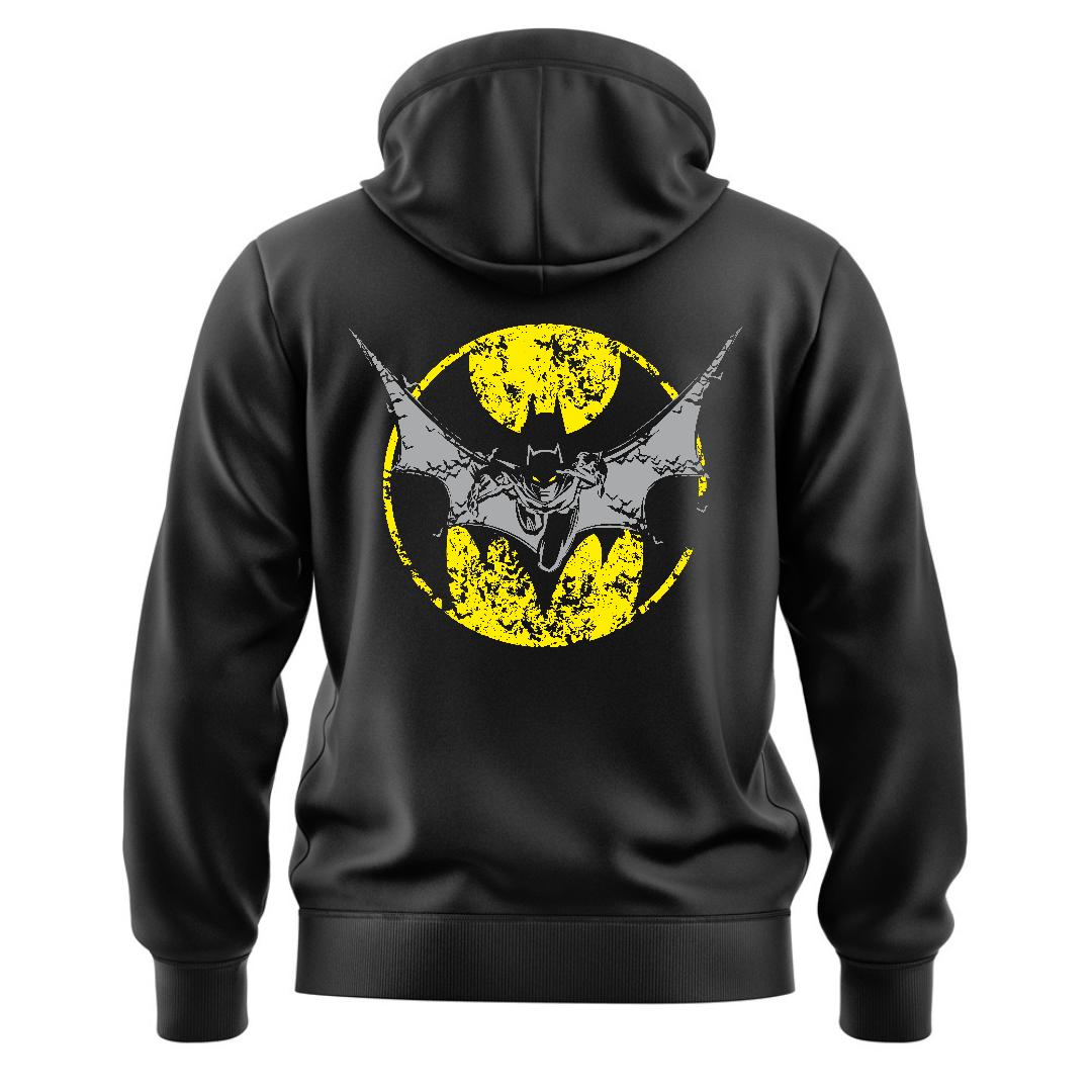 DTF - GREY YELLOW BATMAN KNIGHT IN ACTION - HOODIE