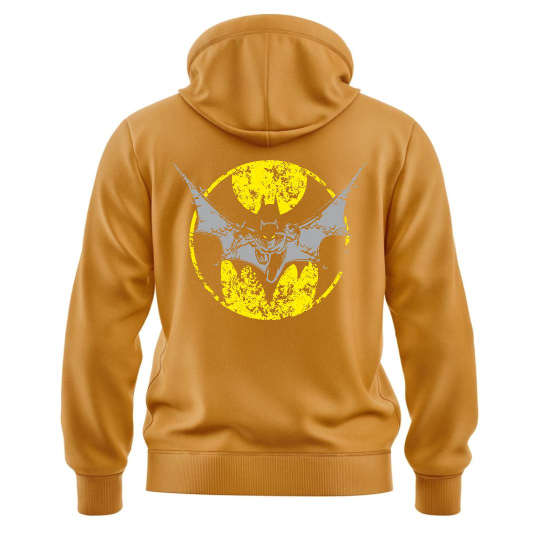 DTF - GREY YELLOW BATMAN KNIGHT IN ACTION - HOODIE
