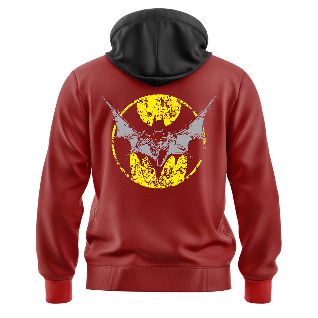 DTF - GREY YELLOW BATMAN KNIGHT IN ACTION - HOODIE
