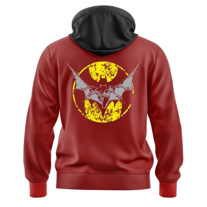 DTF - GREY YELLOW BATMAN KNIGHT IN ACTION - HOODIE