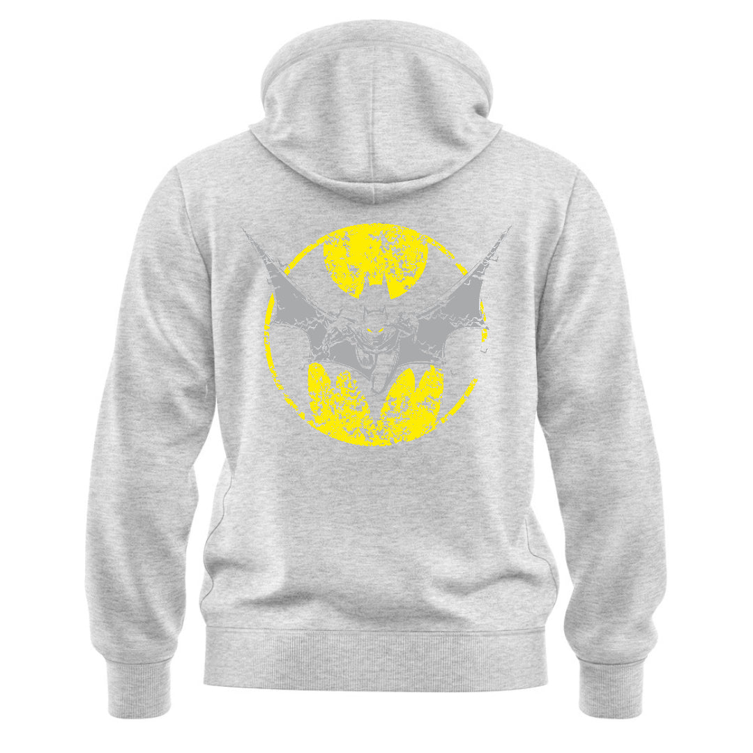DTF - GREY YELLOW BATMAN KNIGHT IN ACTION - HOODIE
