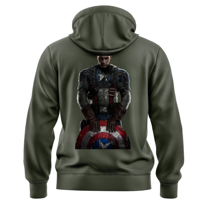 DTF - CAPTAIN AMERICA WITH SHIELD - HOODIE