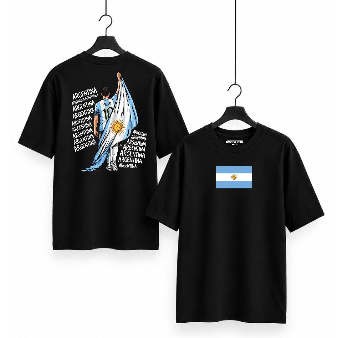 FOOTBALL - MESSI ARGENTINA CELEBRATION COTTON TEE DTF05