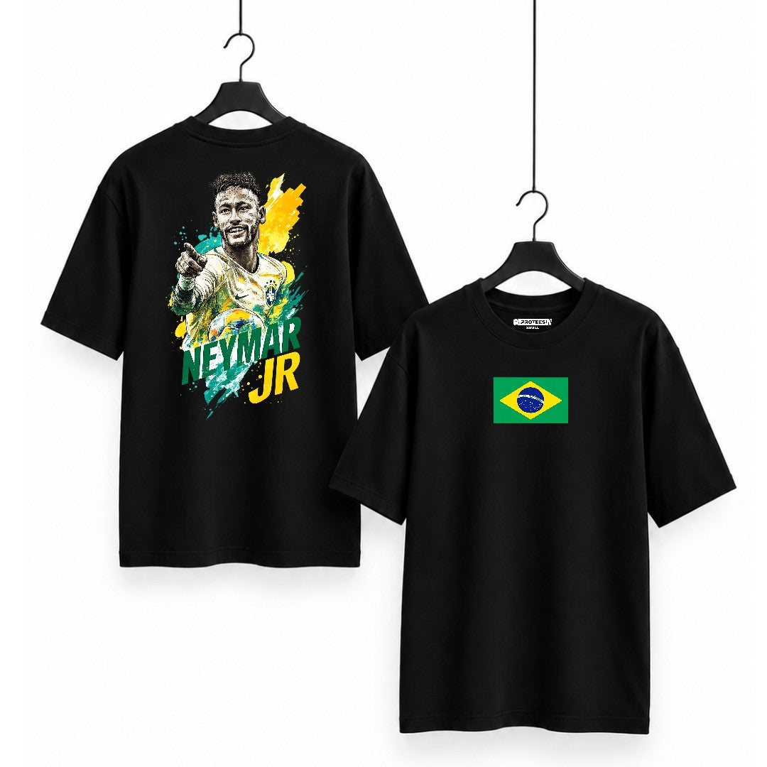 FOOTBALL - BRAZIL NEYMAR SIGNATURE COTTON TEE DTF010