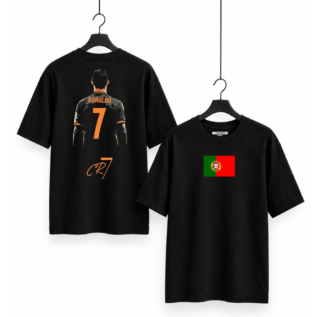FOOTBALL -  CR7 PORTUGAL SIGNATURE COTTON TEE DTF011