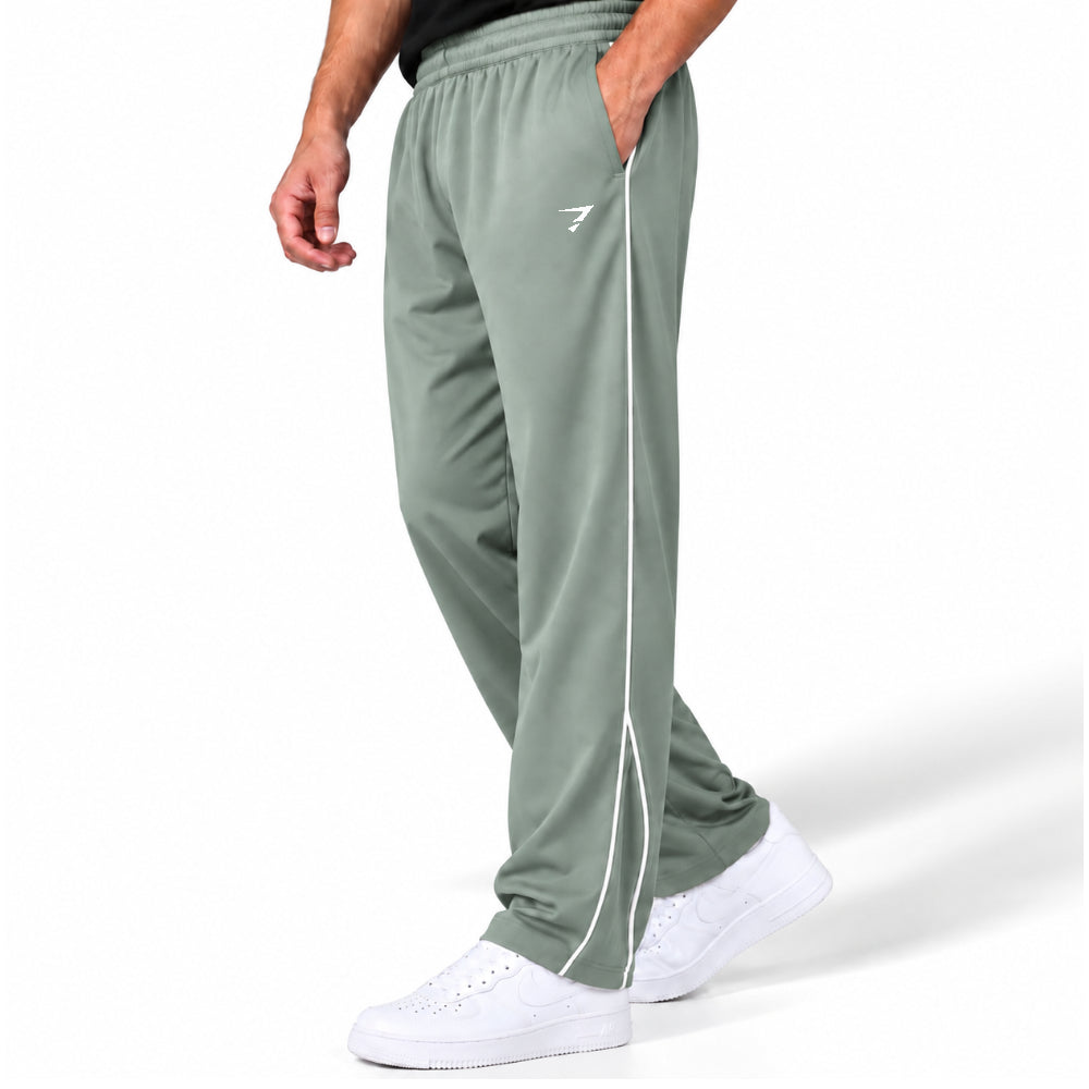 MIST GREEN SIDE STRIPE LOOSE FIT BOTTOM