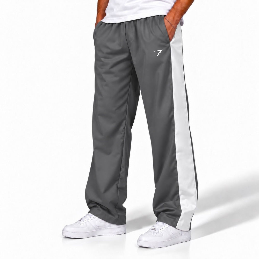 SMOKE WHITE SIDE PANEL LOOSE FIT BOTTOM