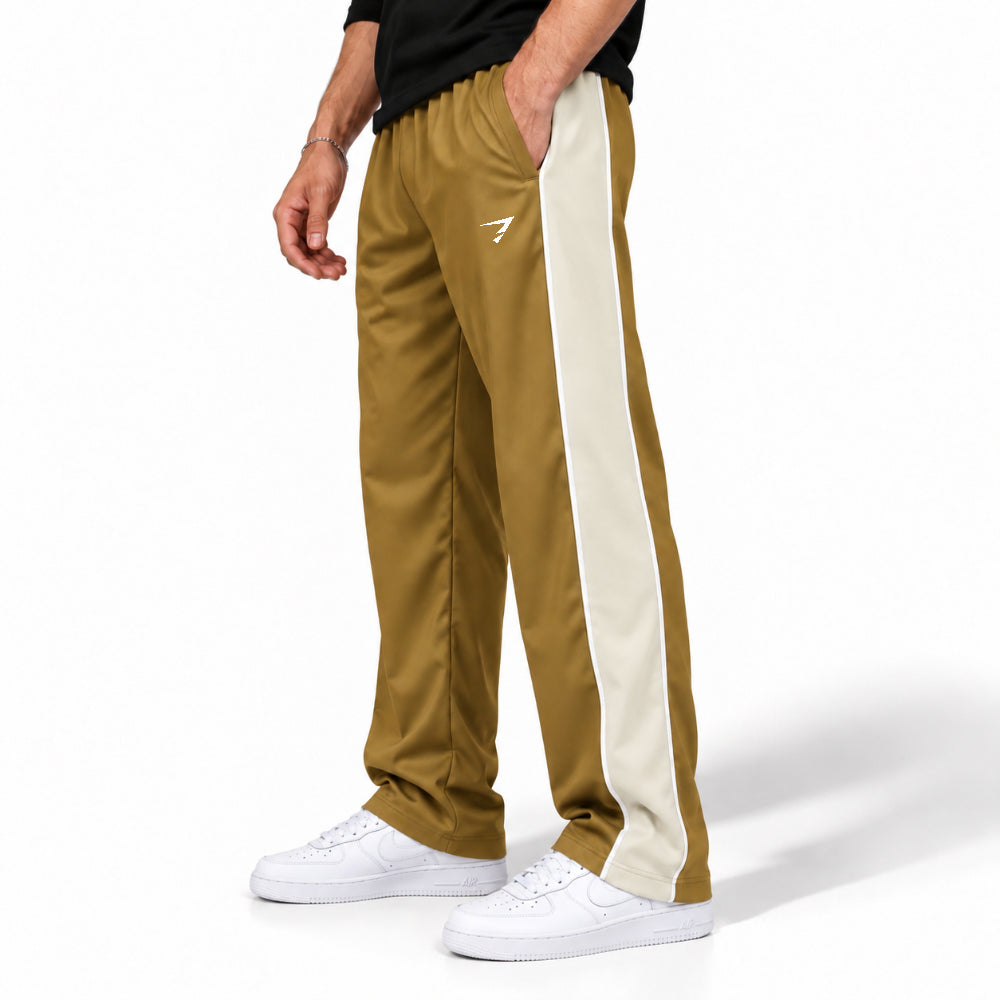 DUNE MUSTARD OFF-WHITE SIDE PANEL LOOSE FIT BOTTOM