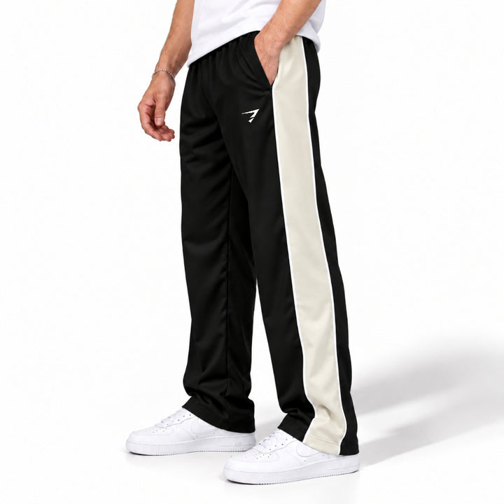 BLACK OFF-WHITE SIDE PANEL LOOSE FIT BOTTOM