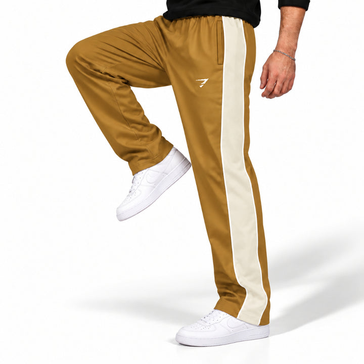 DUNE MUSTARD OFF-WHITE SIDE PANEL LOOSE FIT BOTTOM