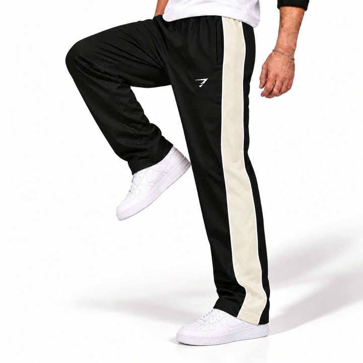 BLACK OFF-WHITE SIDE PANEL LOOSE FIT BOTTOM