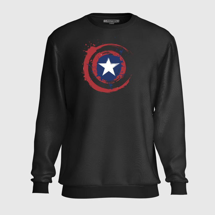 LEFTOVER DTF - SPLASH CAPTAIN AMERICA SWEATSHIRT