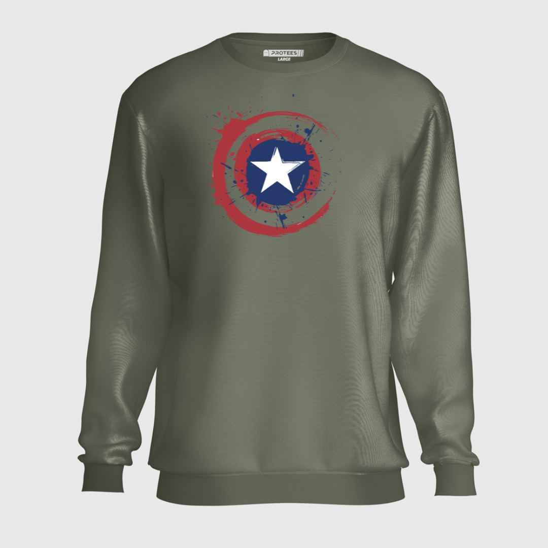 DTF - SPLASH CAPTAIN AMERICA SWEATSHIRT