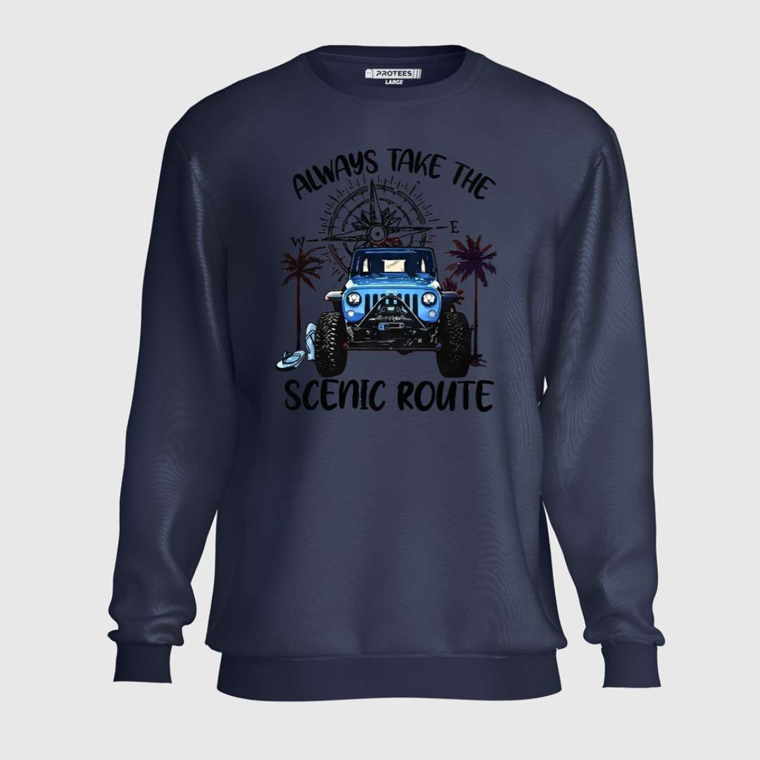 DTF - BLUE  JEEP   SWEATSHIRT