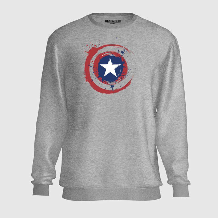 LEFTOVER DTF - SPLASH CAPTAIN AMERICA SWEATSHIRT