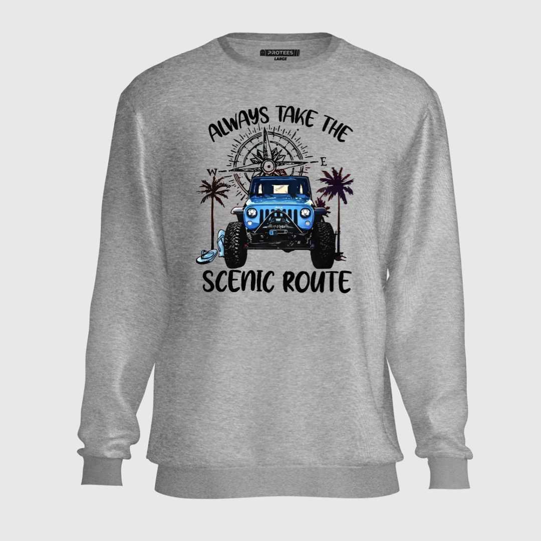 DTF - BLUE  JEEP   SWEATSHIRT