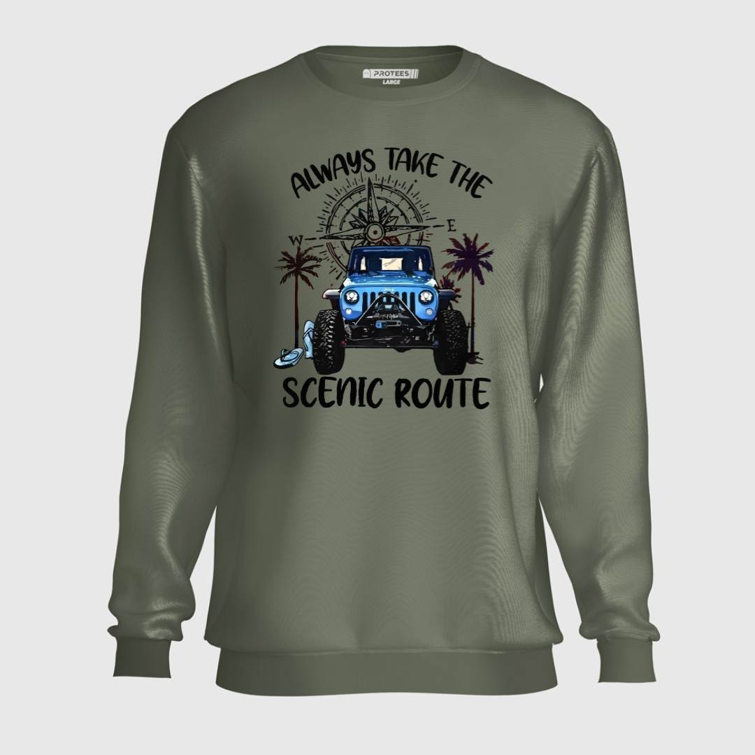 DTF - BLUE  JEEP   SWEATSHIRT