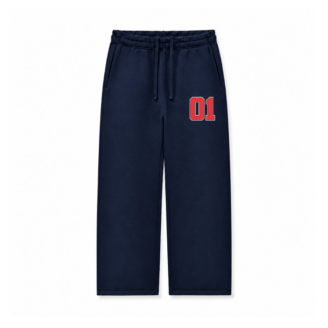 RED 01 VARSITY - RELAXED FIT TERRY BOTTOM DTF006