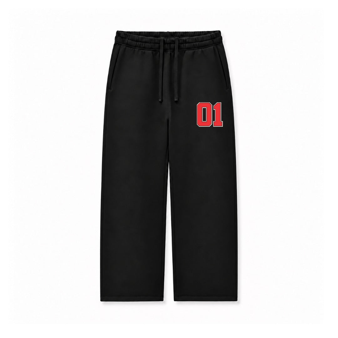 RED 01 VARSITY - RELAXED FIT TERRY BOTTOM DTF006