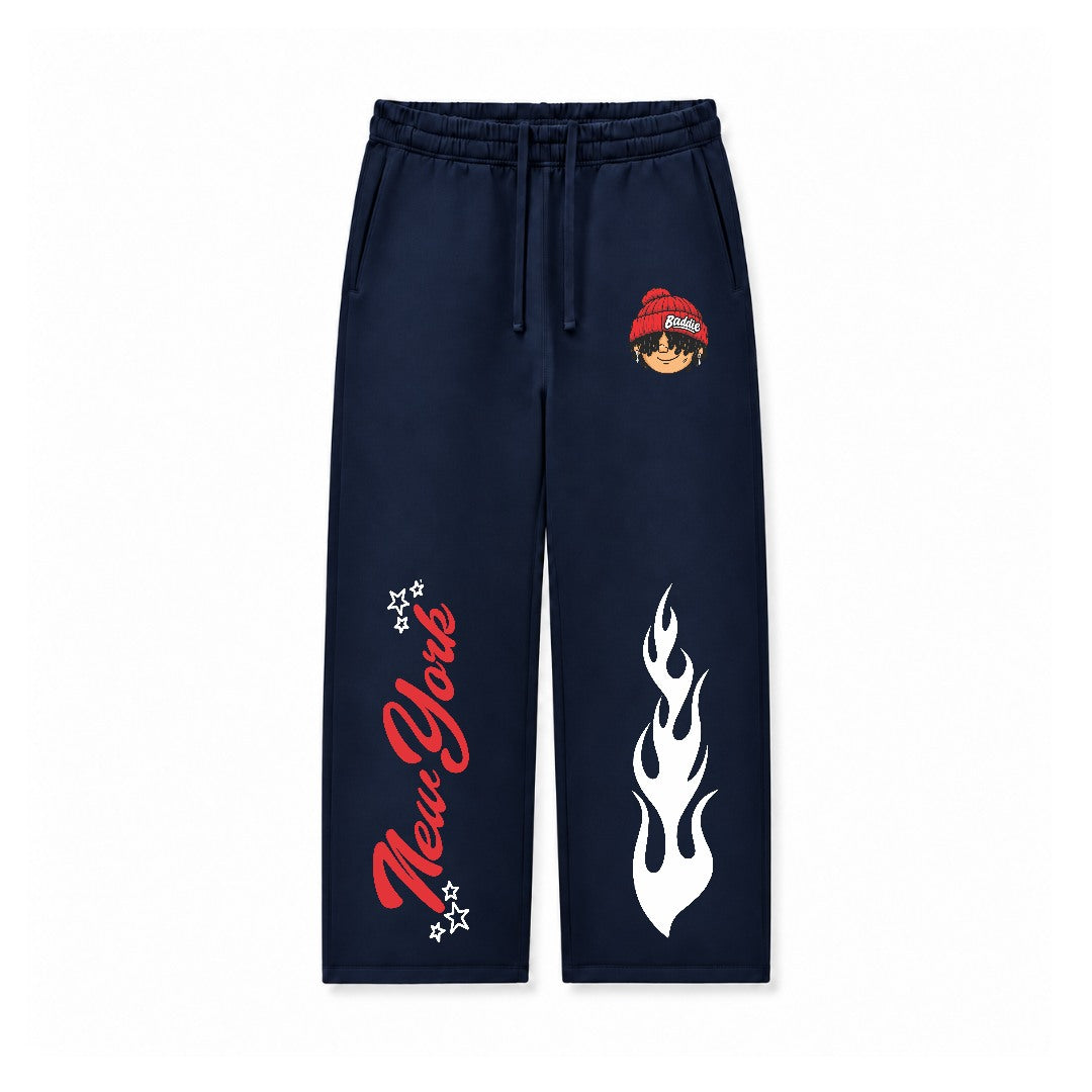 NY BADDIE - RELAXED FIT TERRY BOTTOM DTF007