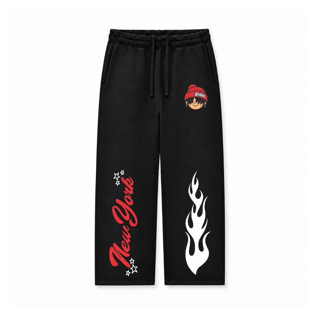 NY BADDIE - RELAXED FIT TERRY BOTTOM DTF007