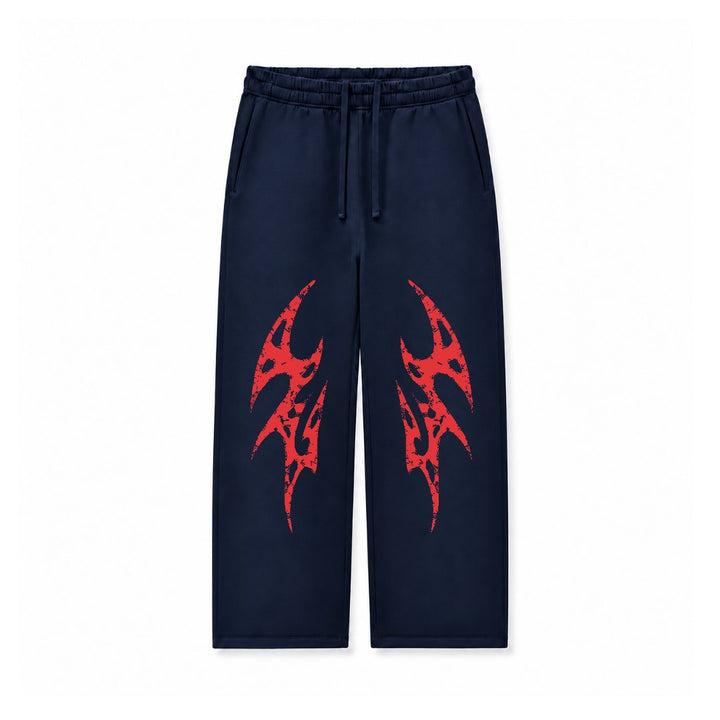 RED TRIBAL CLAW - NAVY BLUE
