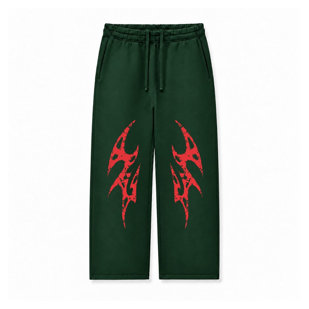 RED TRIBAL CLAW - DARK GREEN