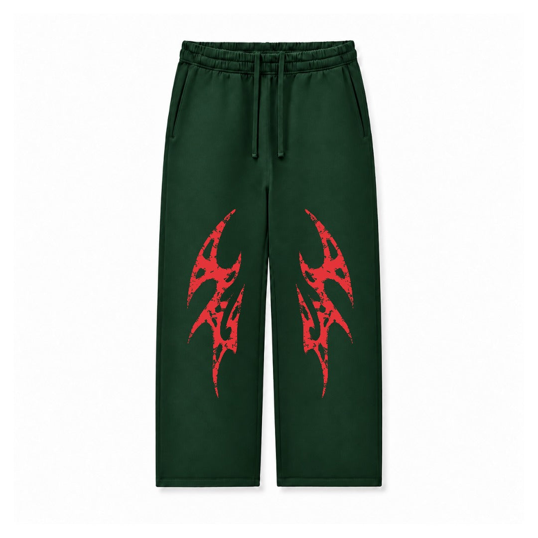 RED TRIBAL CLAW - DARK GREEN