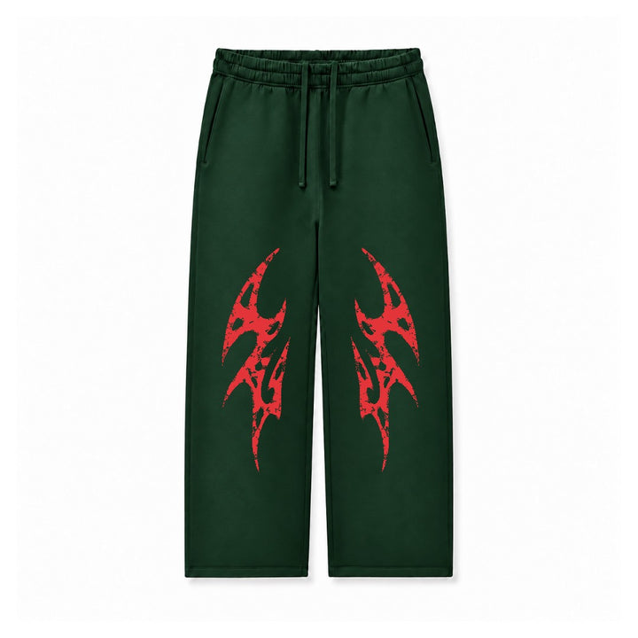 RED TRIBAL CLAW - DARK GREEN