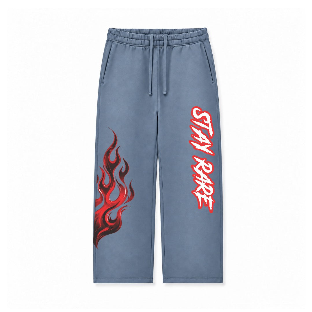 STAY RARE FLAME - RELAXED FIT TERRY BOTTOM DTF015