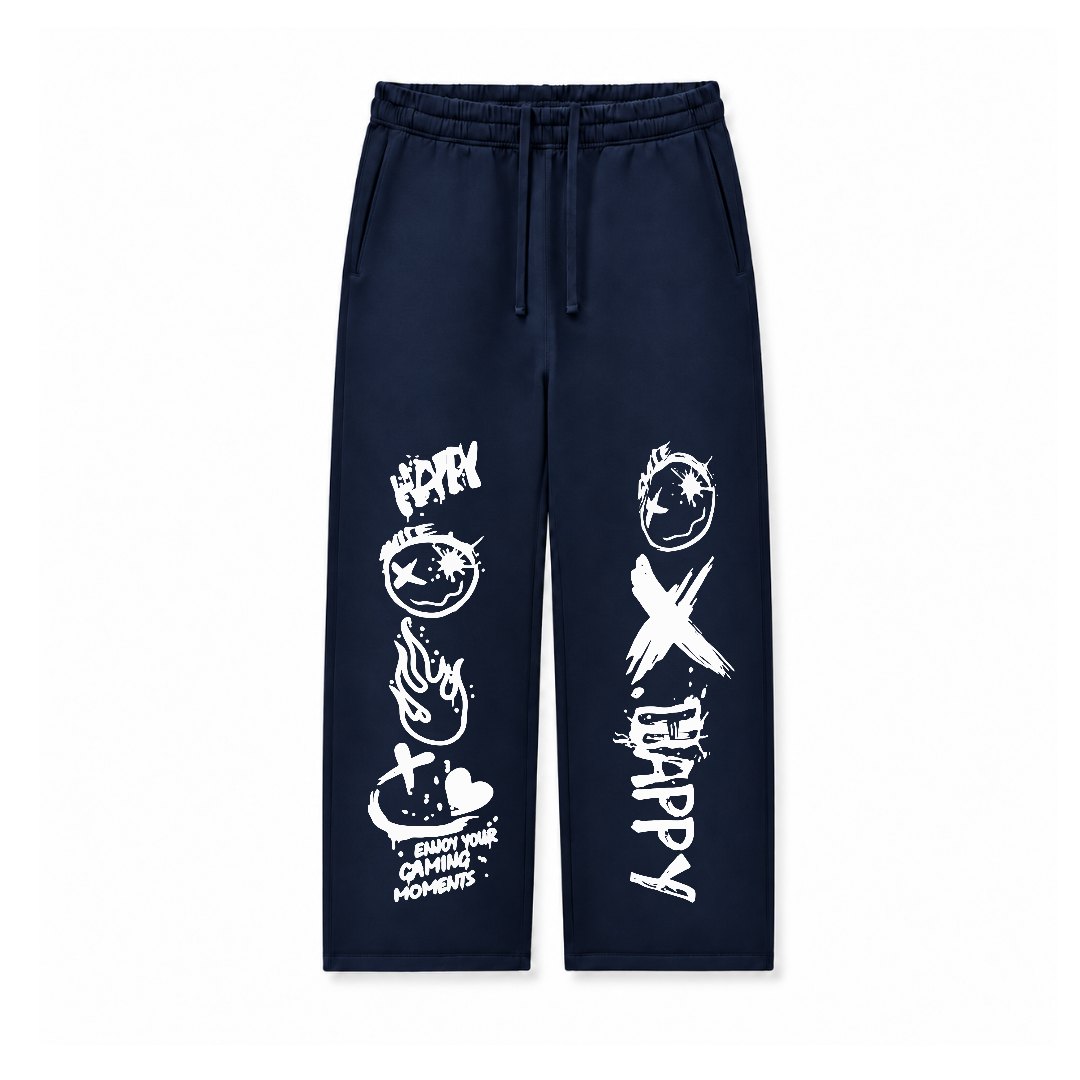 HAPPY XO DOODLE - NAVY BLUE
