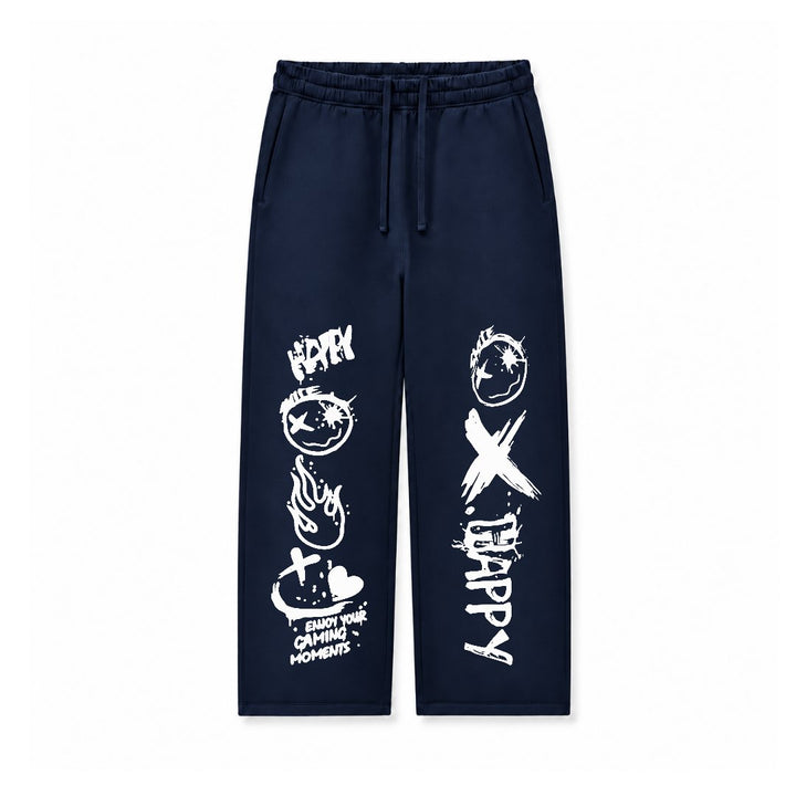 HAPPY XO DOODLE - NAVY BLUE